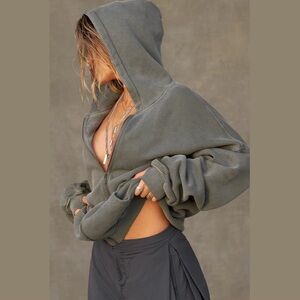 Joah Brown Zip-Up Hoodie